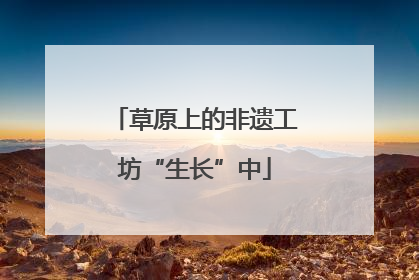 草原上的非遗工坊“生长”中
